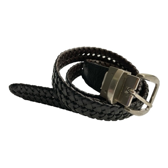 Braided Reversible Belt size M Black and Brown - Picture 2 of 10